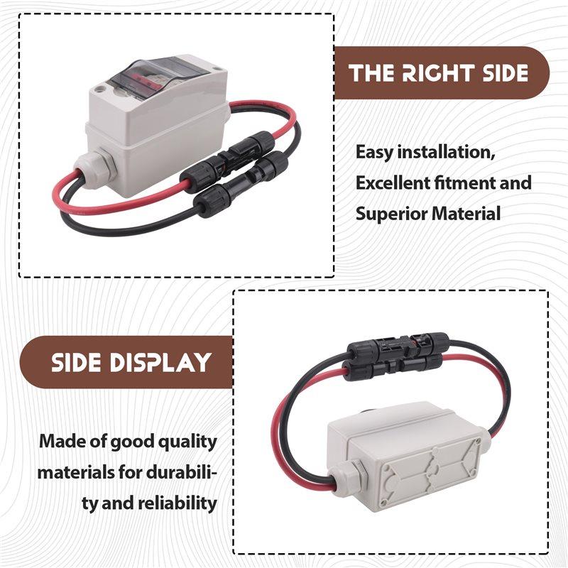 2025 Trend Solar Panel Disconnect Switch, 63A DC 1000V Breaker Box PV Disconnect Switch With IP65 Waterproof Box