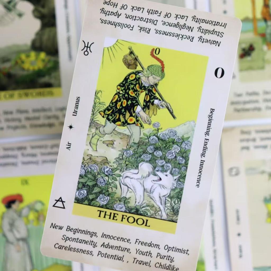 Before Tarot Deck 78 Stück Tarotkarten mit Schlüsselwörtern Ein Moment zuvor 10,3*6cm