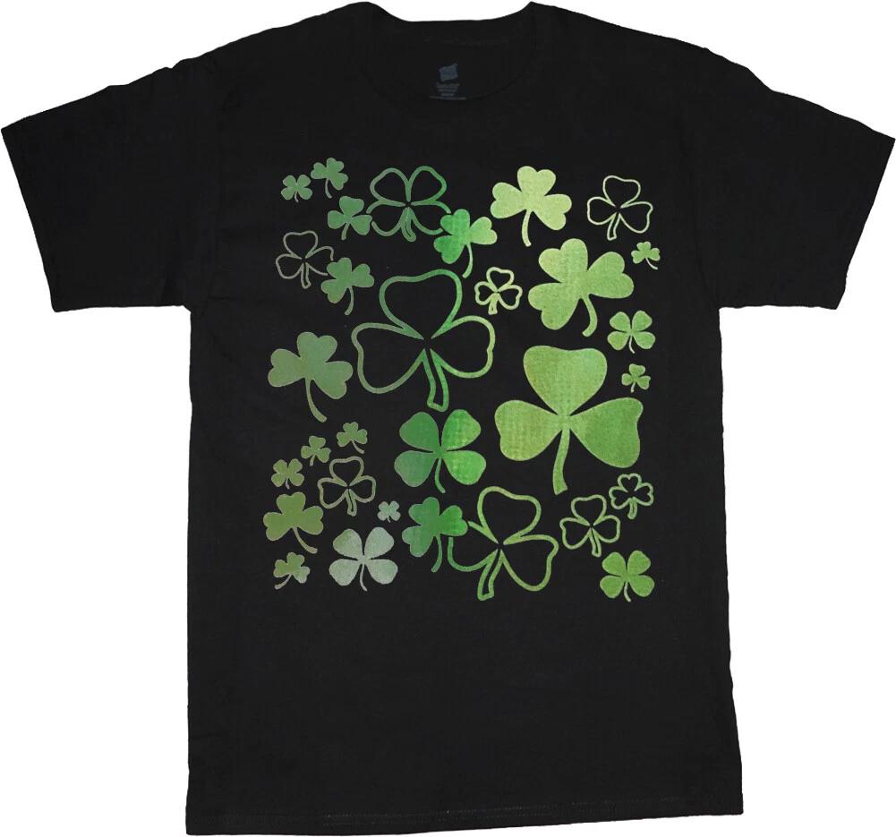 Lucky Shamrocks T-shirt Mens Graphic Tee Clothing Apparel XXXXL