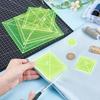 6 Piece Square-Quilting Templates Acrylic Patchworks Cutting Rulers Set Precision-Patchworks High-Visibility Sewing Guides Ruler