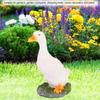Gartendekoration Tierfigur aus Kunstharz, Ungiftige und Sichere Entenstatue, Flexible Simulation für Einkaufszentren Park Dekoration Hinterhof
