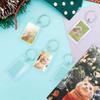 100/200/300 Stück Klarer Fotorahmen Schlüsselanhänger Snap-In Einlage Foto Acryl Leer Schlüsselanhänger Klar Leerer Bildanhänger Schlüsselanhänger Geschenke