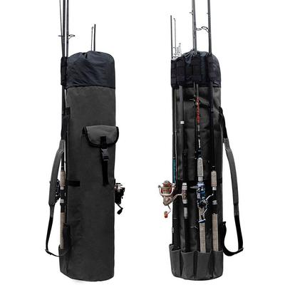 Fishing Rod and Reels Organizer Bag with Adjustable Shoulder Strap Compact Travel Bag Organizer