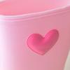 1315501 POMPKINS Heart Patch Rain Boots Made In Japan (Pink, 19cm)