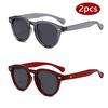 2pcs Vintage Punk Candy Color Oval Rivets Women Sunglasses Fashion High Quality Decorative Eyeglasses