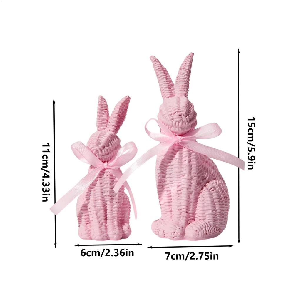 Bunny Decor For Home Aesthetic Easter Animal Sculpture Bunnies Figurine Rabbit Figurine For Living Room Bedroom Study Nursery