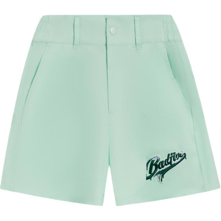 

Li Ning Bad Five Letter Mid Waist Comfortable Versatile Breathable Loose Five Point Casual Shorts Women shorts Water-Wave-Green AKSS536-2 S