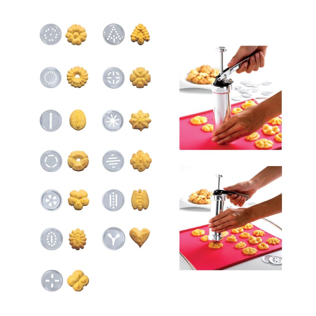 Professional Cookie & Decoration Maker with 21 Nozzles, DUKA