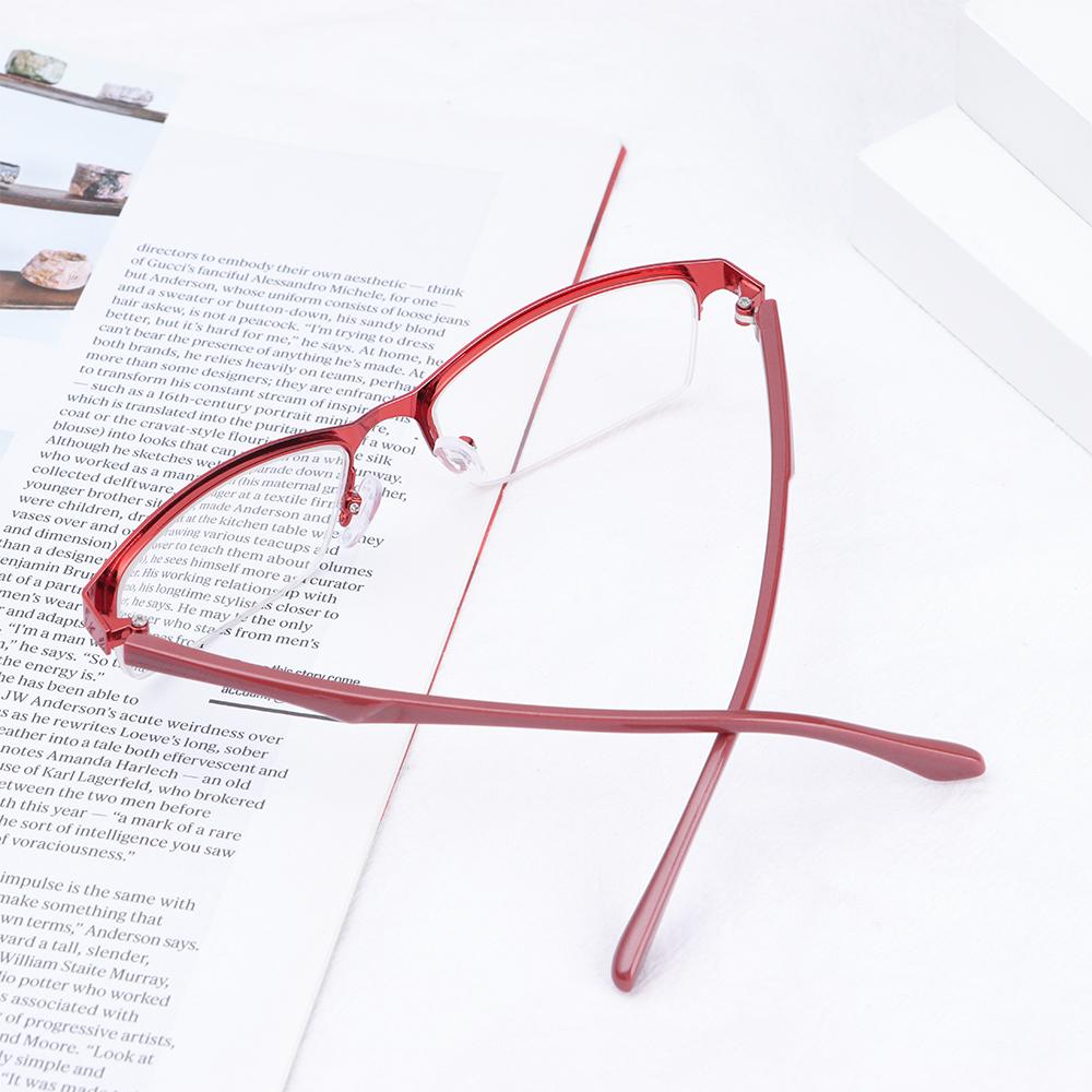 Women Half Frame Optical Prescription Eyeglasses Myopia Glasses Computer Goggles Short-sighted Eyewear
