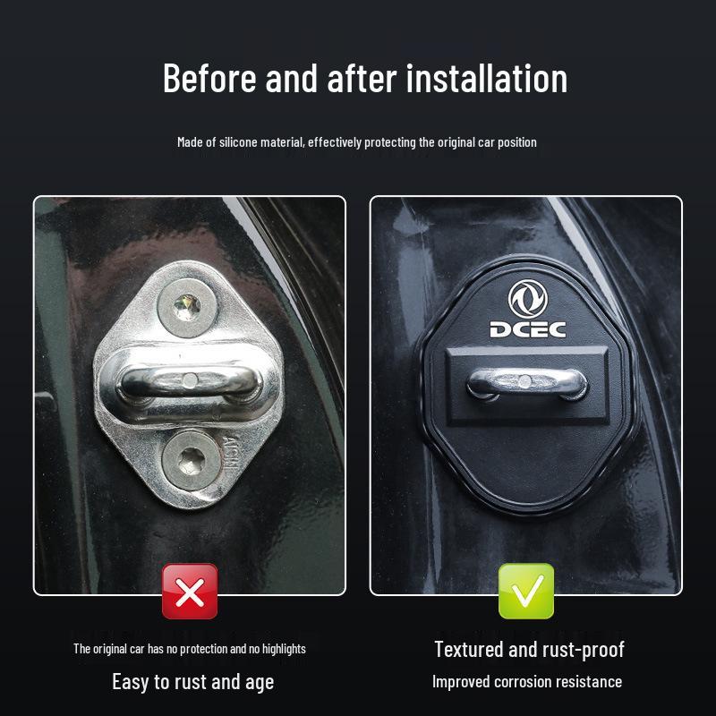 Dongfeng Lingzhi M5EV Door Lock Cover: Shock-Absorbing Protective Silicone Sleeve