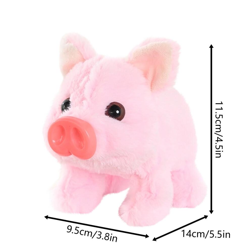 Cute Electric Plush Pig, Walks Wiggles And Makes Realistic Sounds, Soft Stuffed Toy For Toddlers With Interactive Play And Ultra-Soft Fabric