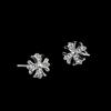 Iris Cross Inlaid Zircon Stud Earrings Unisex Light Luxury Fashion Jewelry