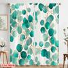 2pcs,2D Plane Printing Print Curtains Eucalyptus Greenery Design Polyester (without Rod) Home Decor Perfect for Room, Kitchen,