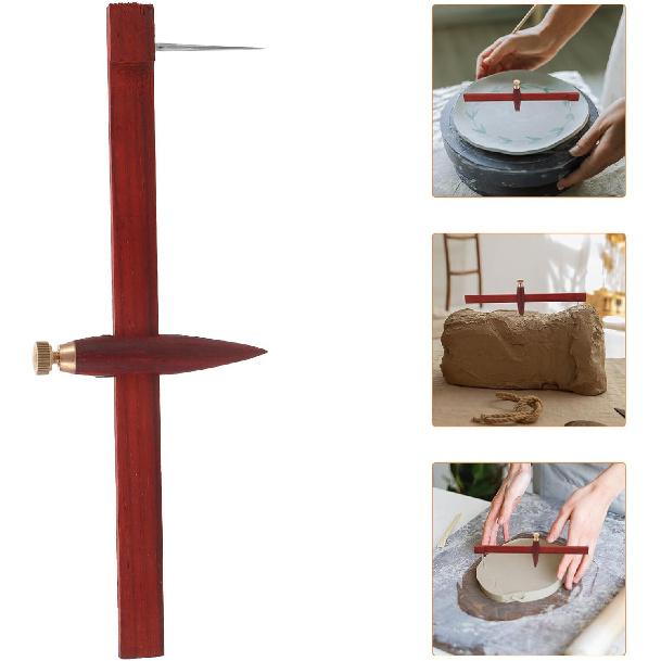 EXCEART Pottery Clay Compass Circle Cutter Tool Reusable Drawing Compass for Crafts Compact Pottery Tool for Clay Projects and Sculpture for Accurate