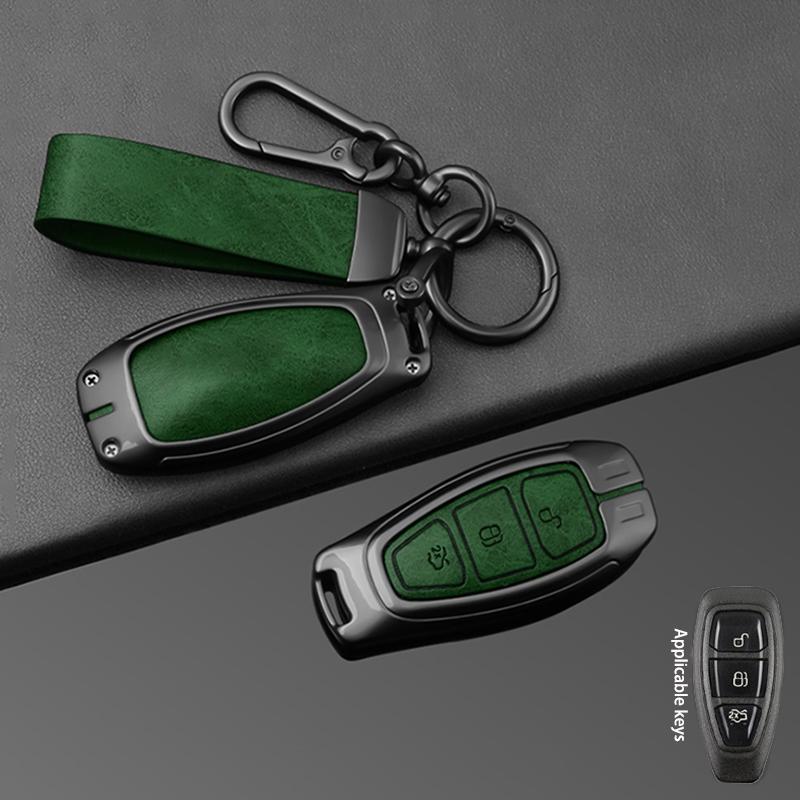 Interior Mouldings Car Key Case for Ford Kuga MK2 Focus 3 4 ST Mondeo MK3 MK4 Fiesta Fusion Ecosport Key Fob Keychain Keyless Ca