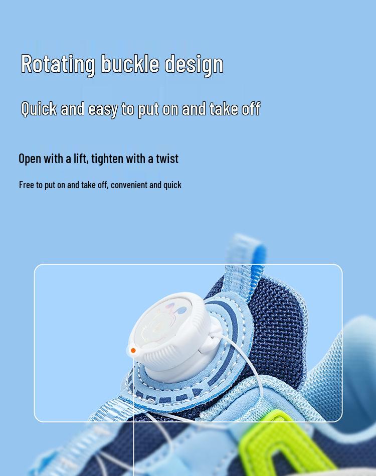 Babudou Kids' Breathable Mesh Running Shoes - Spring/Autumn Sports Sneakers for Boys and Girls