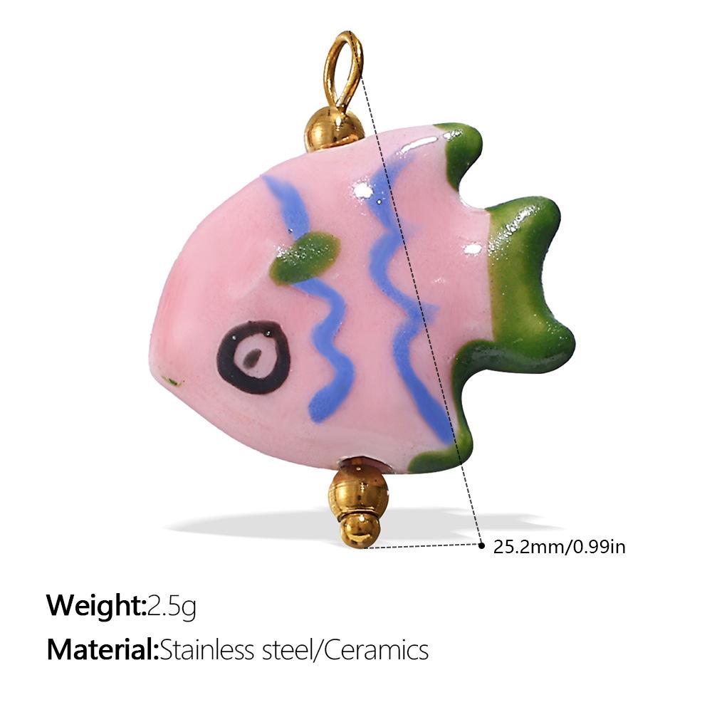 European and American creative colorful and diverse DIY pendant stainless steel plated 18K gold versatile pendant collection