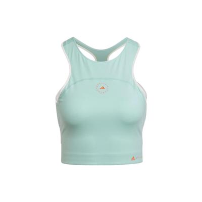Solid Color Logo Micro Mark Short Sports Tank Top Women Tops Green HD9112