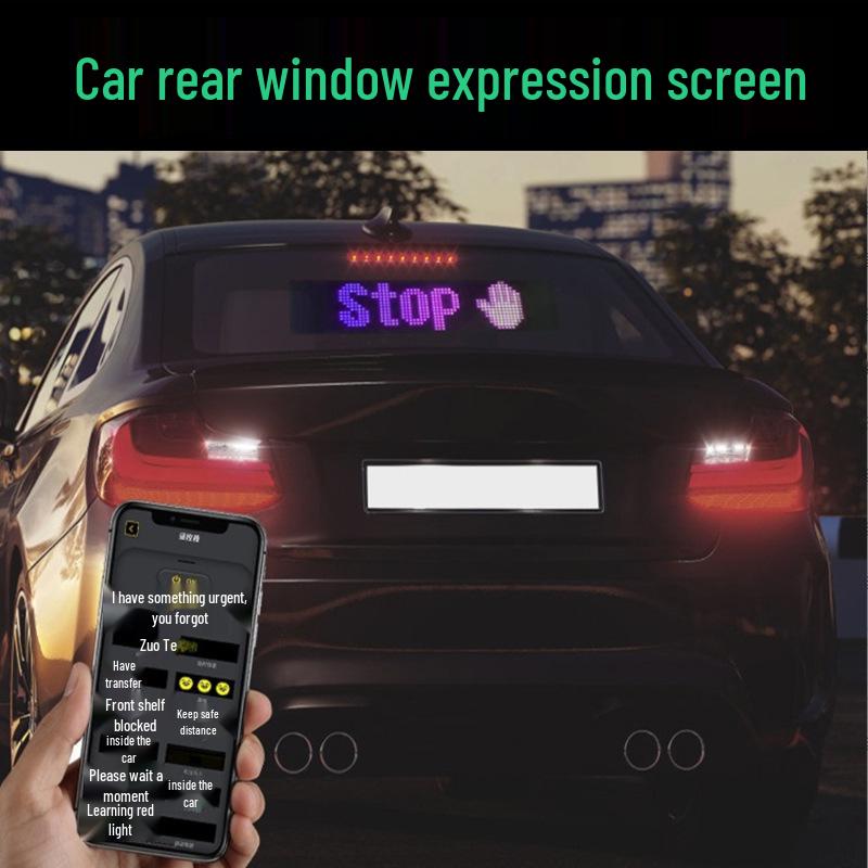 Bluetooth-Controlled LED Window Display: Flexible Scrolling Screen for Mobile App Use