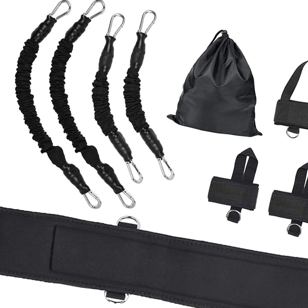 Adjustable Waist Strap 140lbs Home Fighting Jump Resistance Training Device Boxing Resistance Bands Set