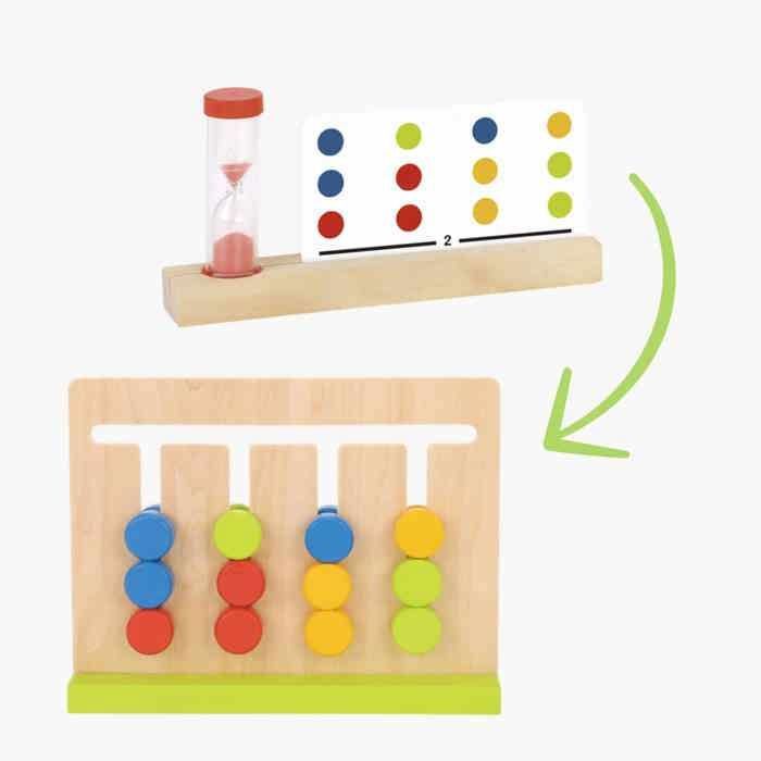 Jeu de Logique en Bois, Puzzle en bois, jeu de tri Montessori, Jeu éducatif