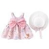 Toddler Baby Kids Girls Floral Flowers Princess Dress Hat Outfits Clothes