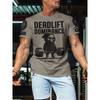 T-shirt High Quality Cotton Men's Short Sleeve Top 3D Printed Weightlifting Skull Muscle Men Tough Guy Fitness Short Sleeve