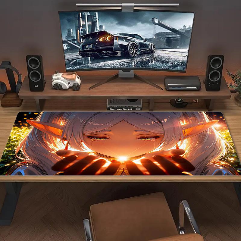 Beliebter Anime Mauspads Große Gaming Tischunterlage Rutschfest Laptop Tablet Großes Mauspads Xxl Matte Mini PC Spielmatte Mit Verriegelter Kante