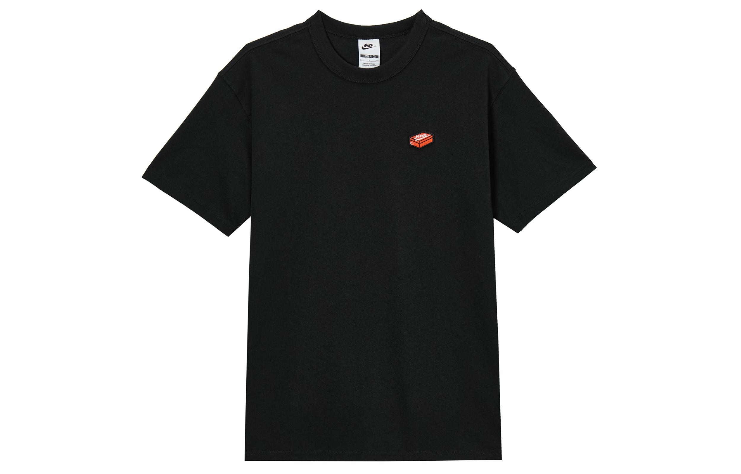 Nike T Shirts Men s Black Crew Neck Moderate M