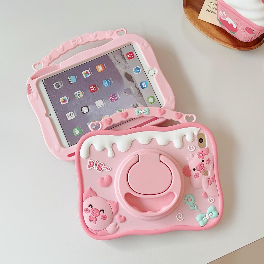 For IPad 9 8 7th Generation Child Case for IPad Air 2 3 4 5 10.9 2022 Mini 6 Pro 11 Cute Cartoon Silicone Tablet Protective Case