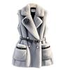 Vest women's new winter beautiful high-end waist gray imitation mink fur coat
