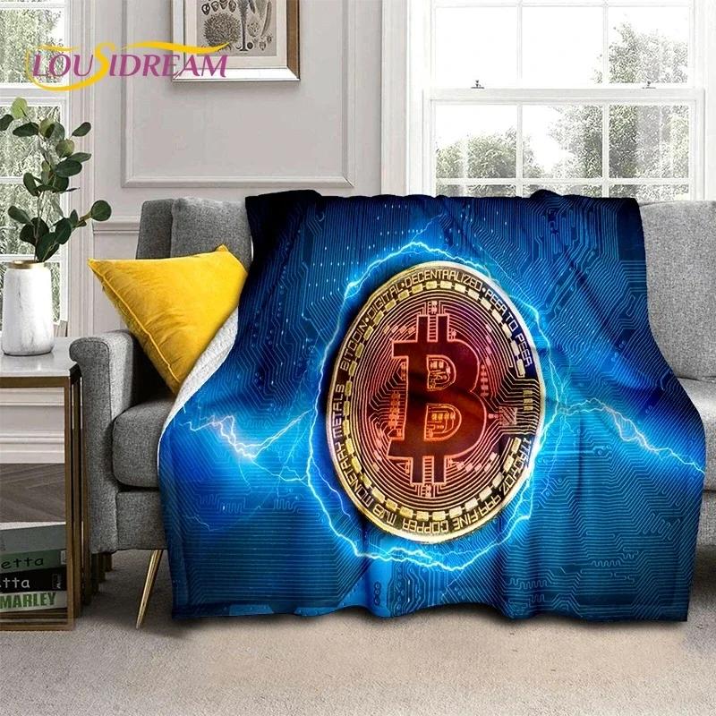 Bitcoin Virtual Currency NFT Soft Flannel Blanket for Beds Bedroom Sofa Picnic,Throw Blanket for Cover Outdoor Leisure Nap Gift