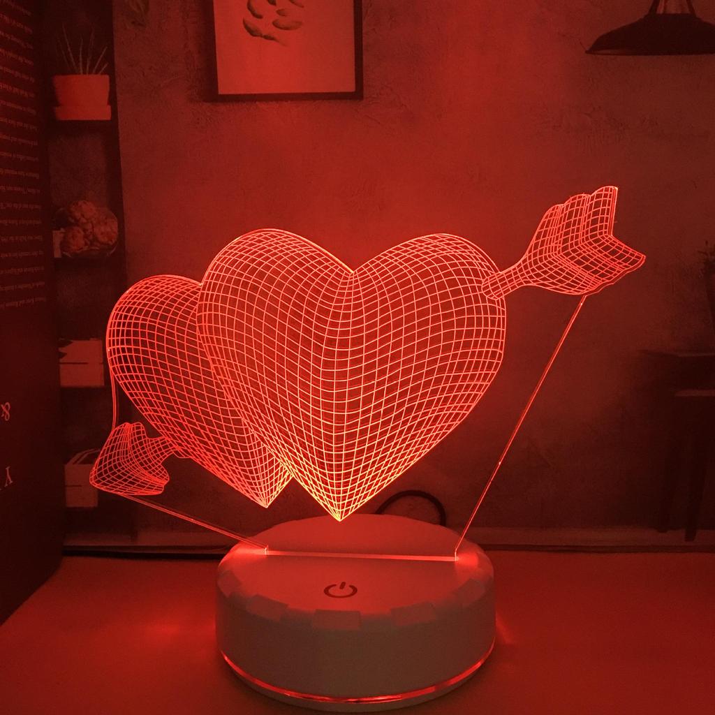 Creative 3D Cartoon Night Light - Gift for Girlfriend or Female Classmate, Perfect for Birthday or Dorm Desk.