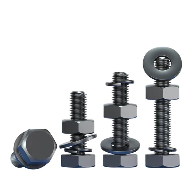 GB5783 Carbon Steel 8.8 Grade Blackened Hex Head Bolt Set
