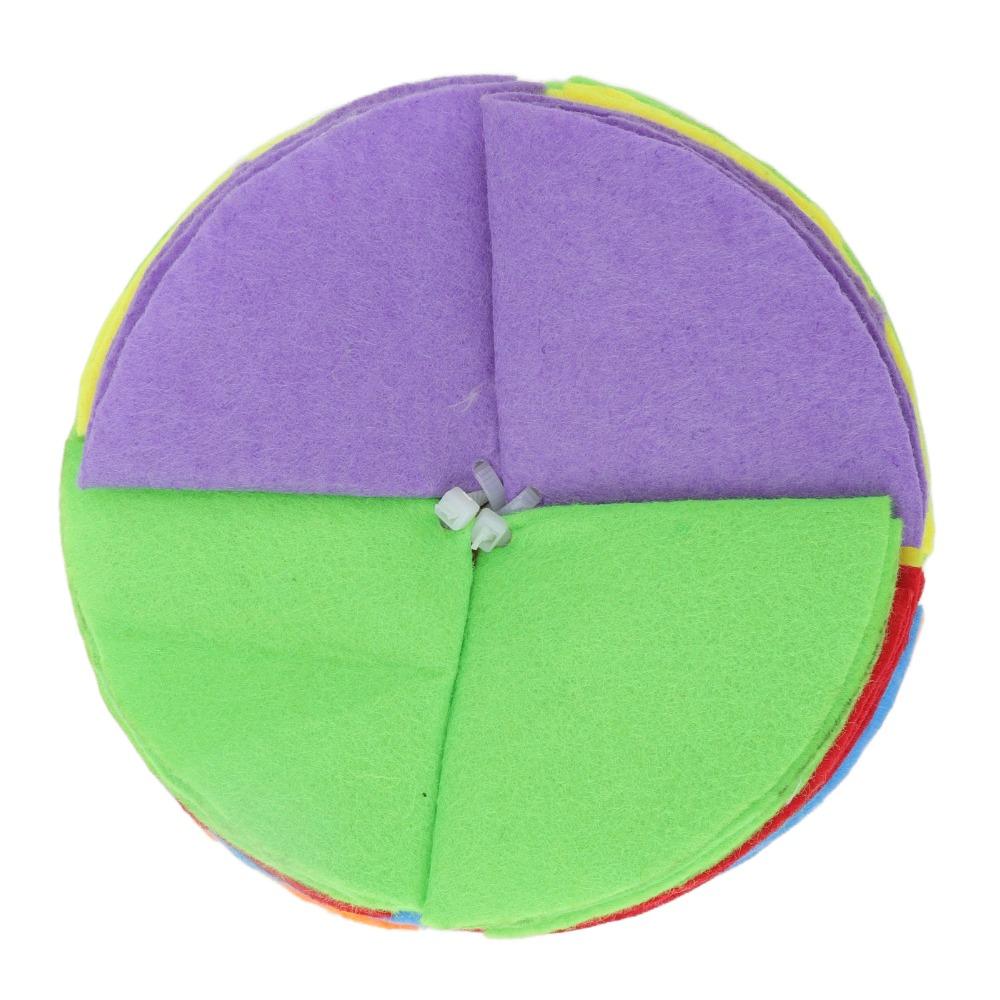 Rainbow Multicolor Snuffle Ball Plush Fleece Pet Puzzle Ball Enrichment Ball  Energy Consuming