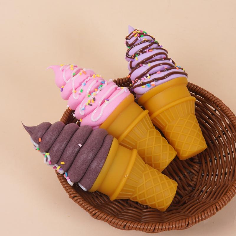 Simulated Crispy Cone Ice Cream Model - Creative Jam Cone Decoration