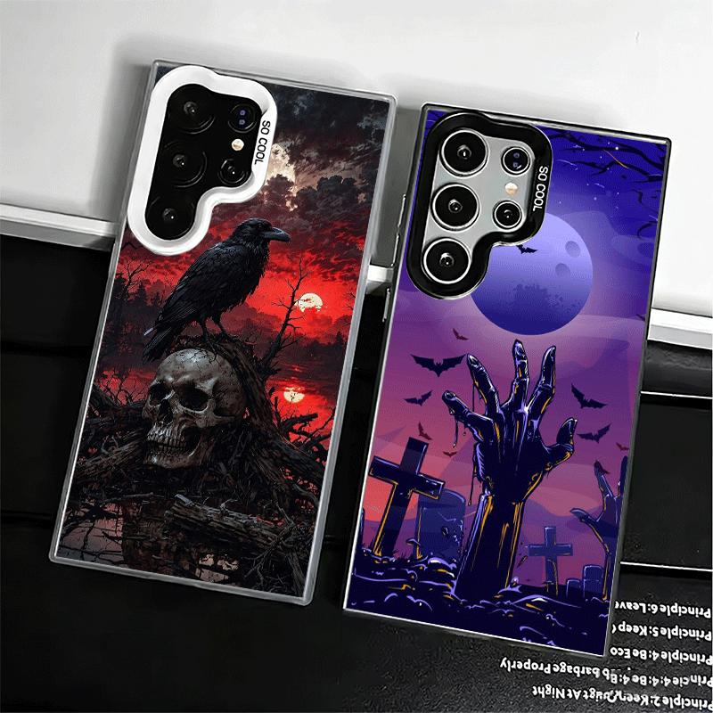 Coque de téléphone souple Art Écarlate Vampire Gothique pour Samsung Galaxy S24 S25 FE S26 Edge S23 Ultra S22 Plus S21 + Housse arrière antichoc