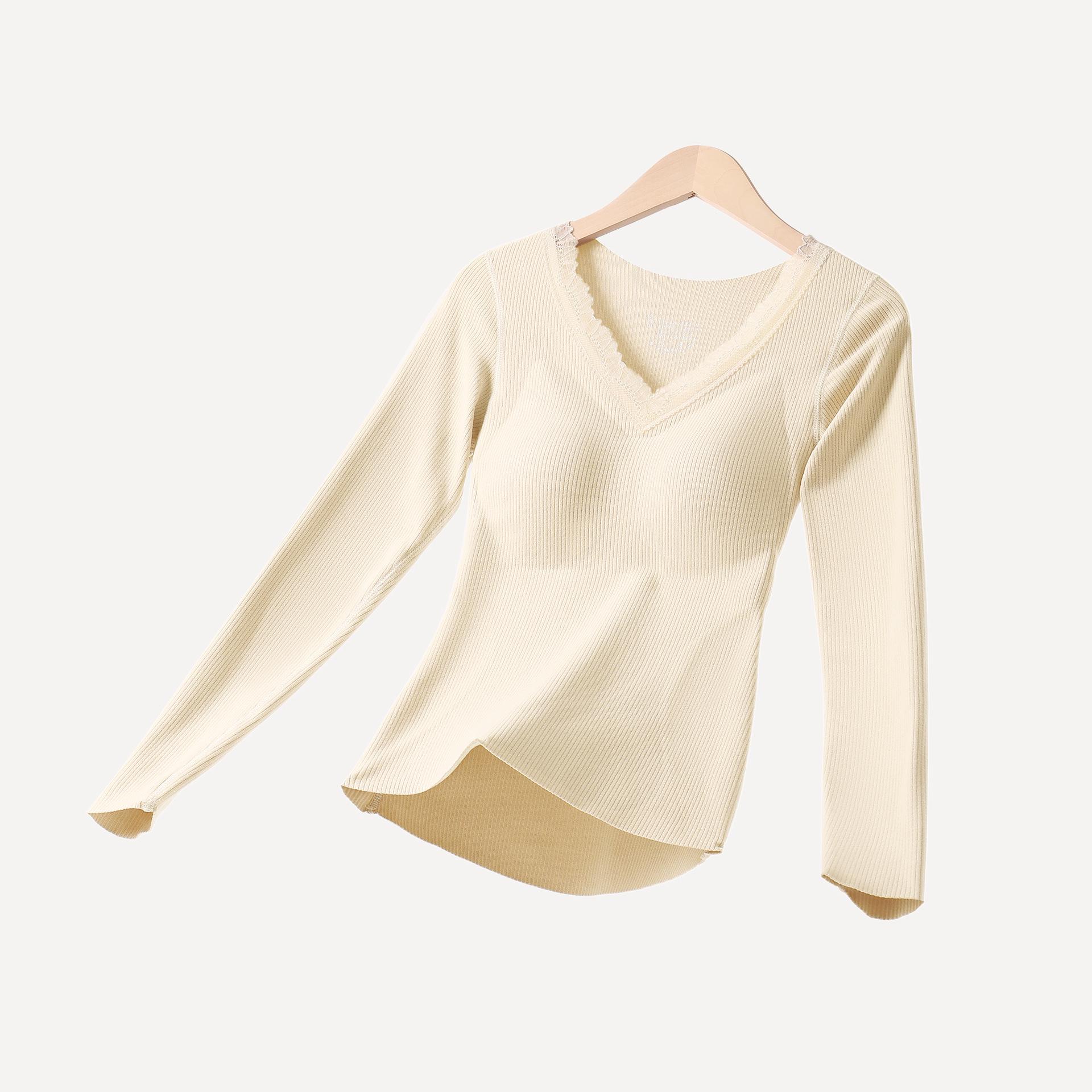 

Женский шерстяной теплый комплект нижнего белья: Теплогенерирующая осенняя одежда с нагрудной подушечкой без косточек и брюки на велюровой подкладке M [90-110 kg]