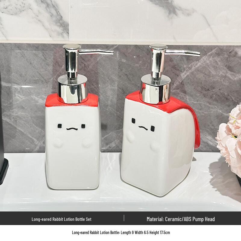 

OIMG Cute Long-Eared Rabbit Dispenser Bottle