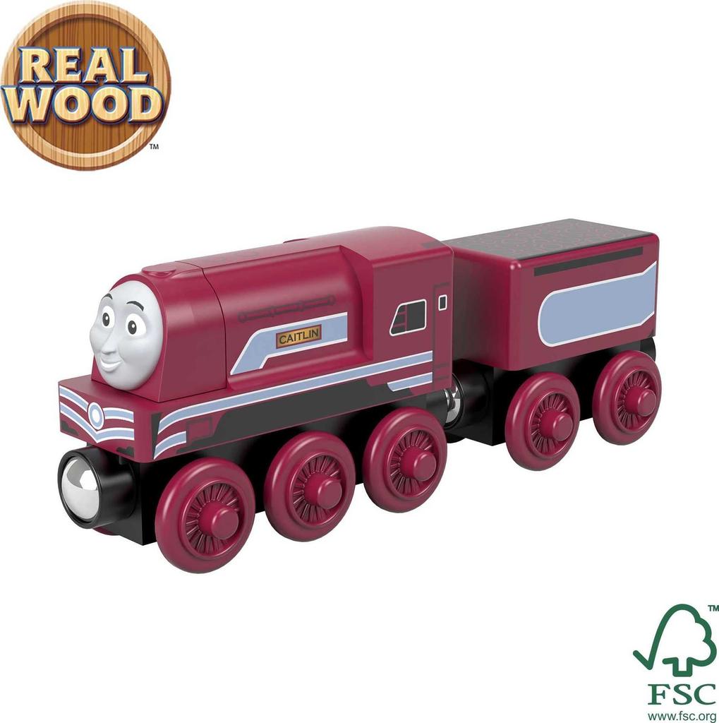 Thomas the Tank Engine Wooden Railway Series Caitlin GGG84 (Thomas) [Ages 2+] [FSC Certified]