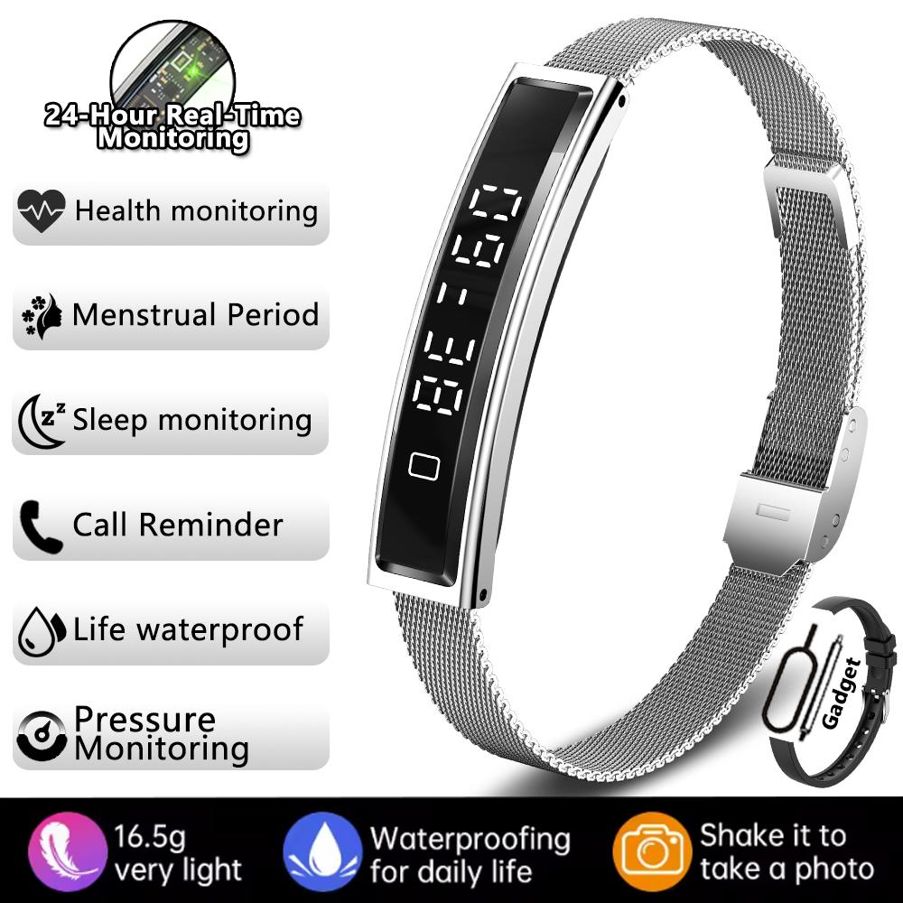 Fashion Women Smart Bracelet Sport Mode Fitness Tracker Heart Rate Health Monitoring IP68 Waterproof Smart Watch Men  NEW