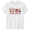 Love More Worry Less Valentines Day Unisexs Tee Unisexs Graphic TShirt