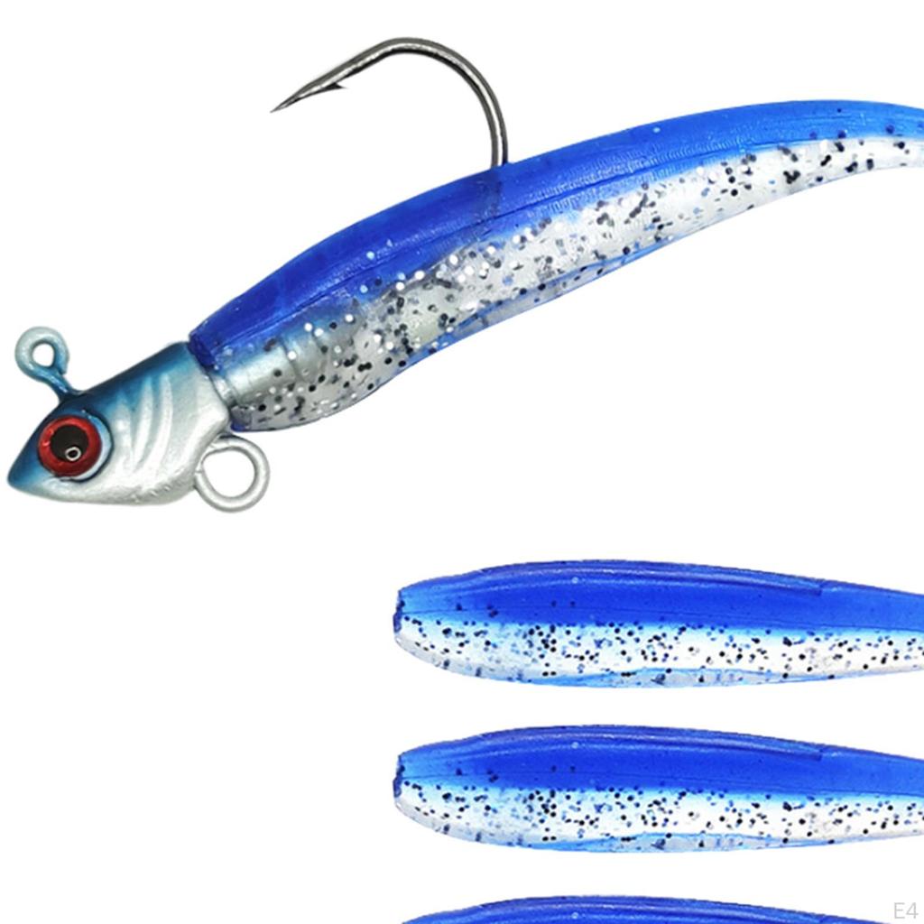 Fishing Baits Artificial Silicone Portable Hard Lures with Sharp Hook for