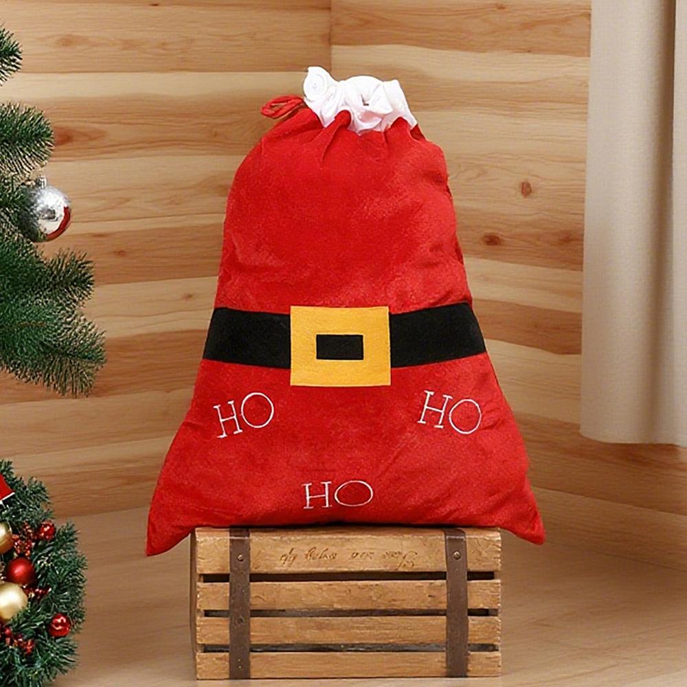 1 Extra-Large Christmas Decoration Creative Drawstring Waist Large Gift Bag Decoration Suitable for Christmas Gift Storage Bags