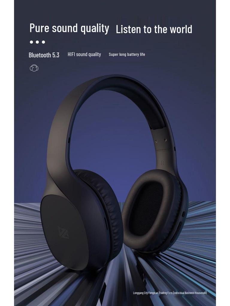 Universal Wireless Over-Ear Bluetooth Gaming Headset with High-Quality Sound and Positioning