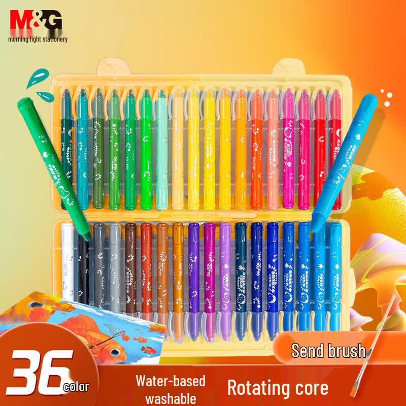 MG 36-Color Washable Water-Soluble Oil Pastel Set for Kids