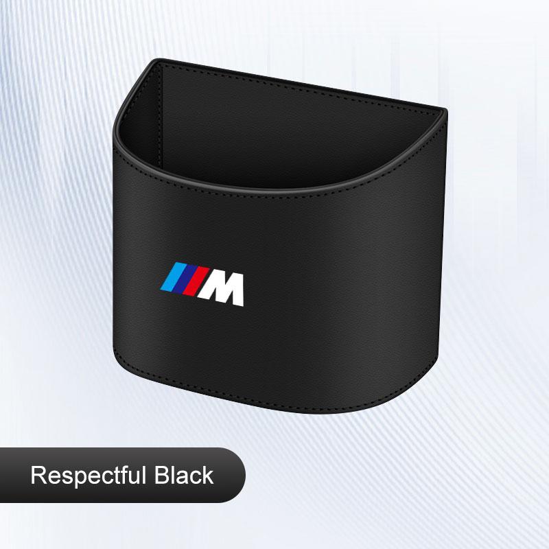 AAAOT1 For BMW M M3 M5 E36 E39 E46 E60 E90 E91 E92 F15 F30 X1X3 X5 Leather Car Storage Box Portable Door Hanging Bin,Backrest Trash can