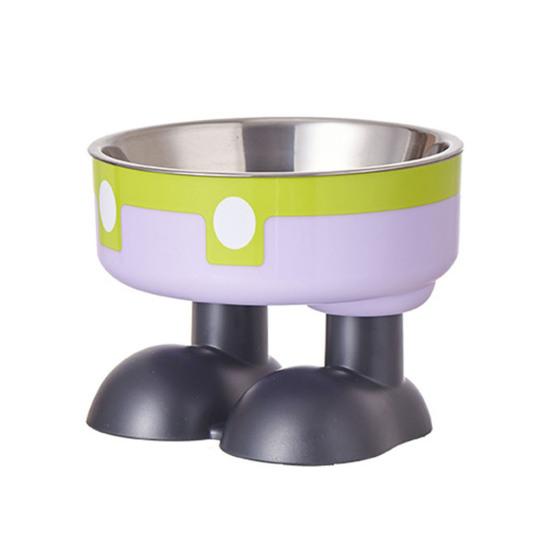 Elevated Cat Bowls Stainless Steel Pet Dish with Non-Slip Base Removable Pet Bowls for Food Water Wide Shallow Cat Dish