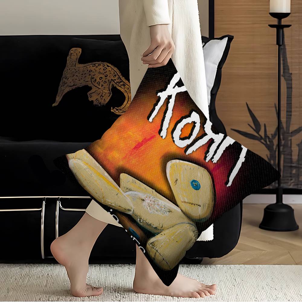 K-korn-Rock Band Cushion Cover Decorative Pillow Sofa Home Decor case pillow cases