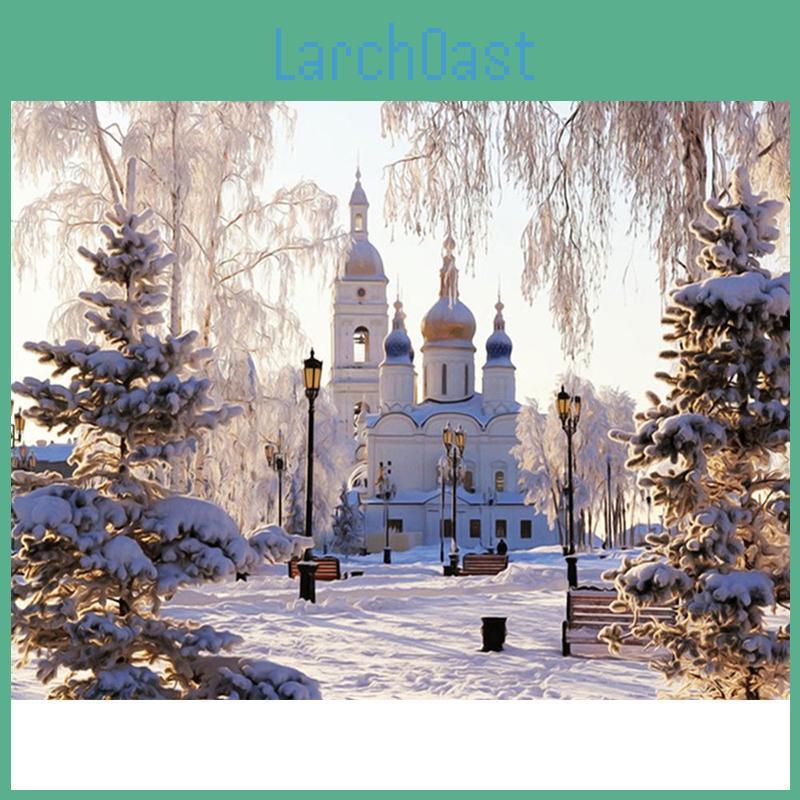Embroidery Scenery Diamond Painting Diamond Cross Stitch Kits Church Winter Diamond Mosaic